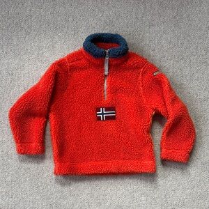 Napapijri Kids Red Fleece Sweatshirt